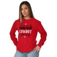 thumbnail image 4 of Cowgirls Dont Cry Pretty Southern Women's Long Sleeve T Shirt Brisco Brands M, 4 of 6