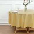 thumbnail image 3 of Efavormart 5 Pack Gold Round Plastic Tablecloths, Waterproof Disposable Table Covers - 84", 3 of 6