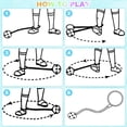 thumbnail image 6 of Ankle Skip Ball for Kids，Matte Finish, Multi-Hole Design — A Portable Agility Training Rope and Foldable Fitness Tool Suitable for Both Indoor and Outdoor Use., 6 of 7