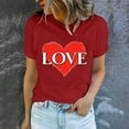 thumbnail image 4 of Amzcrzy Hauts pour Femmes Hauts d'Été pour Femmes T-shirt Imprimé pour Amoureuse des Femmes Col Rond Manches Courtes Hauts T-Shirts pour Femmes Manches Courtes Hauts pour Femme Sortie Hauts pour Femmes Tendance, 4 of 5