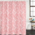 thumbnail image 2 of Extra Long Shower Curtain 72x84 Inch, Spring Flowers Shower Curtain Waterproof Bathroom Decor, Country Retro Floral Botanical Pink Fabric Bath Curtain Set Accessories with Hooks, 2 of 5