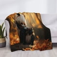 thumbnail image 3 of Rateoe Maple Forest Panda Pattern Flannel Throw Blanket, Ultra-soft Blanket for Bed, Couch, Car, Hypoallergenic Anti-pilling blanket-50"x40"(Horizontal), 3 of 6