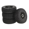 thumbnail image 1 of Bunblic 4 Pcs Pneus de Roue de Voiture RC Accessoires de Voiture RC, Pièces de Rechange Pneus, Mise à Niveau Modification DIY Robuste Remplacement pour 1/12 D91 Noir, 1 of 8