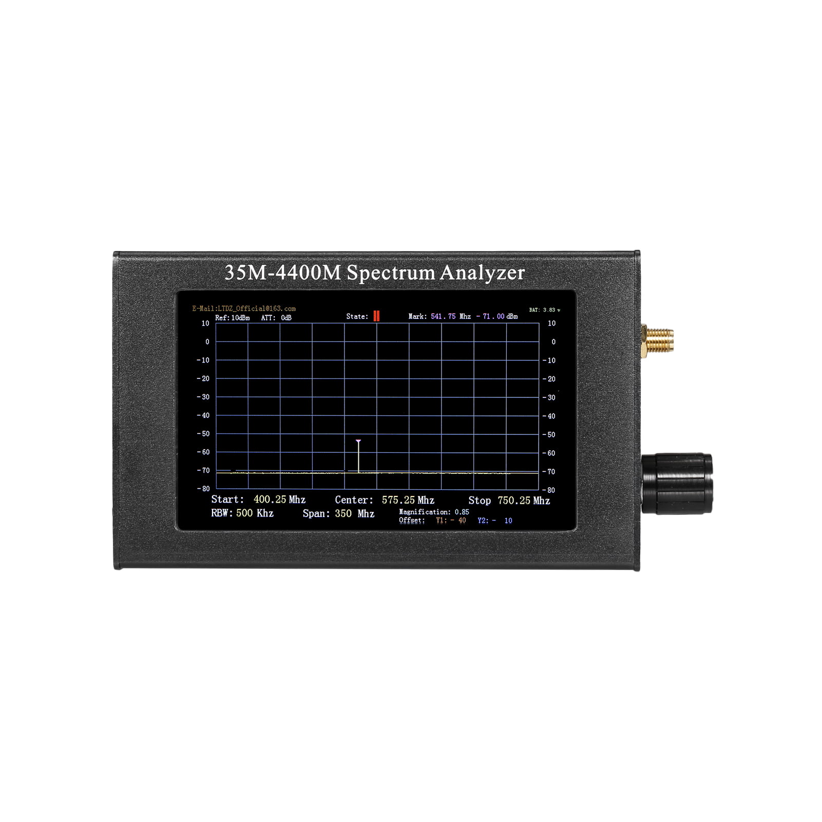 4.3"LCD 35M-4400M Digital Spectrum Analyzer Measurement Source Signal Generator 