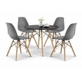 thumbnail image 1 of Set de Comedor Mundo In Mesa negra y 4 Sillas Eames gris Minimalista, 1 of 12