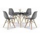 thumbnail image 1 of Set de Comedor Mundo In Mesa negra y 4 Sillas Eames gris Minimalista, 1 of 12