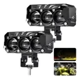 thumbnail image 1 of 2 Pzs Faros Auxiliares Doble Color Led 70w Para Auto Moto, 1 of 7