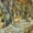 The Large Plane Trees, variant on Elephant Stock Wheat Field At Sunset Wall Art - Horizontal Multi Panel Canvas - Living Room Wall Decor - Nature Multi Panel - Yellow And Orange Decor By Vincent Van Gogh - 23" x 14"