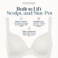 thumbnail image 2 of Dominique Maxine Seamless T-Shirt Bra #4500 – Full Figure Deep Plunge Bra with Cushioned Underwire - Lingerie for Women, 2 of 6