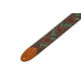 thumbnail image 2 of Levy's 2.5" Flowering Vine Leather Guitar Strap Brown/Red, 2 of 3