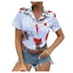 thumbnail image 1 of Camisa informal de temperamento con estampado floral de manga corta elegante y cómoda con cuello en V para mujer OAVQHLG3B Store lin121212, 1 of 5