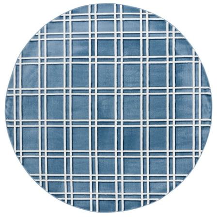 Safavieh Groove Knot Geometric Area Rug, Blue/Ivory, 6'7" x 6'7" Round