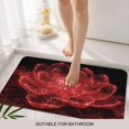 thumbnail image 6 of Red Black Floral Doormat Outdoor Entrance 18"x30", Modern Minimalist Gradient Flowers Absorb Moisture Dirt Door Mats, Non-Slip Rubber Backing Floor Mats Indoor, Low-Profile Front Door Rugs, 6 of 9