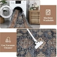 thumbnail image 3 of Hasoo Indoor Area Rug 5' x 7' Rugs for Living Room Vintage Floral Farmhouse Washable Non Slip Carpet for Bedroom, Blue/Orange, 3 of 6