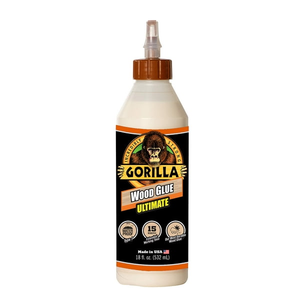 Pegamento para madera Gorilla Ultimate, impermeable, 500 ml, color natural
