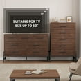 thumbnail image 4 of 5 Drawer Dresser for Bedroom, Tall Dresser Chest of Drawers, Rustic Wood Bedroom Dressers Clothes Organizer, Freestanding Wooden Closet Chest for Living Room, Bedroom, Entryway, 4 of 7