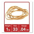 thumbnail image 2 of Rubber Bands, Size 33, 0.04" Gauge, Beige, 1 Lb Box, 640/pack | Bundle of 10 Packs, 2 of 4