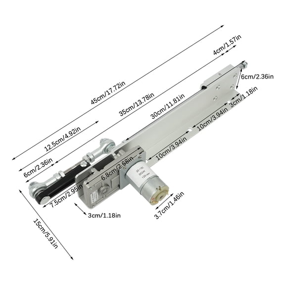 Vintoro Reciprocating Cycle Linear Motor, DC 24V Telescopic Stroke Linear Actuator, Adjustable Speed