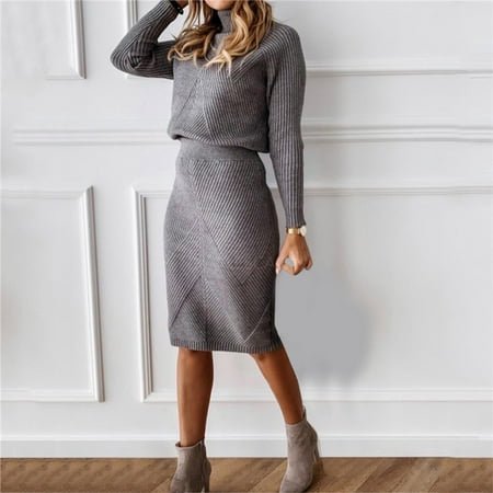 MKLEKYY Pull Chemise Femme Mode Ample Grande Taille Couleur Unie Capuche Manches Longues Robe Pull Ensemble