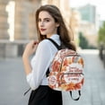 thumbnail image 6 of FORMRS Mini Backpack Purse for Women Travel Daypack Casual Shoulder Bag, Leaves Pattern, 6 of 7