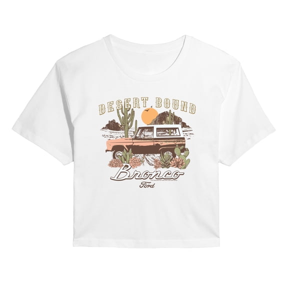 Ford - Desert Bronco - Juniors Cropped Graphic T-Shirt