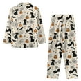 thumbnail image 7 of FOR U DESIGNS Halloween Black Cat Button Down Sleepwear for Women 2 Piece Size XS Button Up Pajama Pants for Womens Button Down Jogger V-neck Tops Loungewear, 7 of 7
