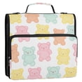 thumbnail image 5 of FORMRS Zipper Binder with Shoulder Strap 2-inch Ring 500 Sheet Capacity File Bag, Cute Gummy Bears Pattern, 5 of 5