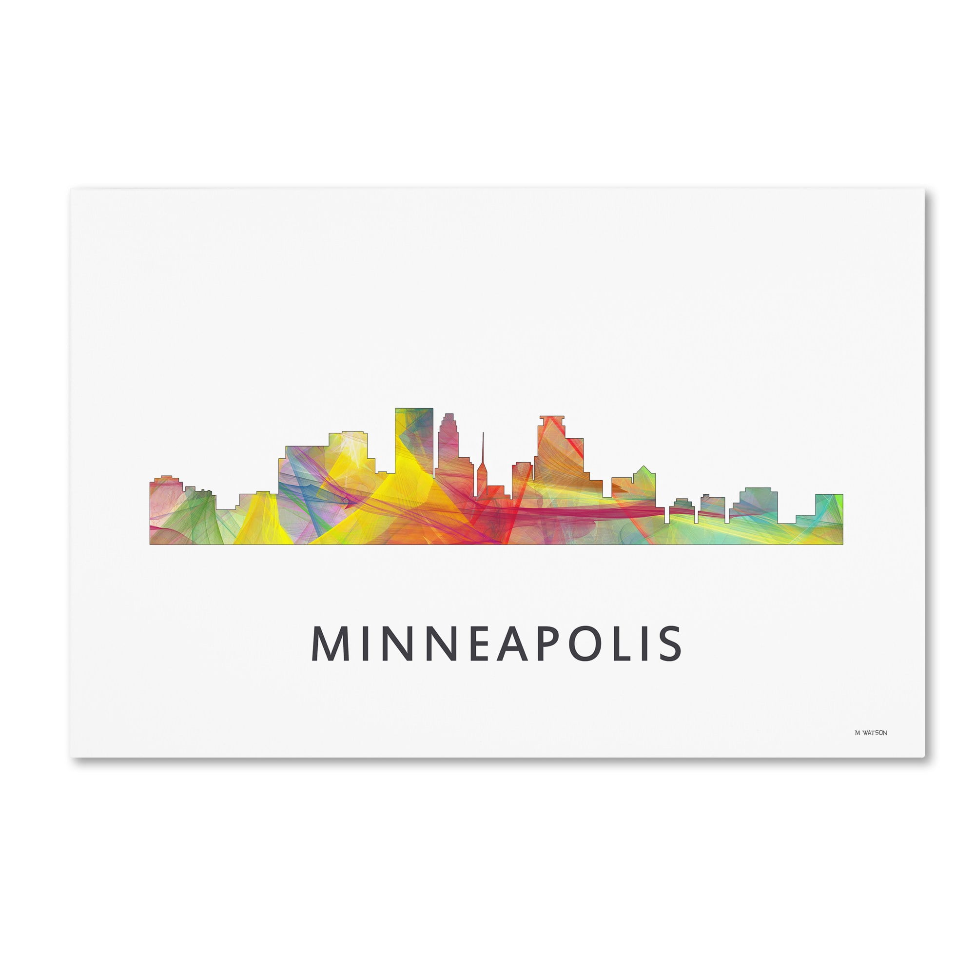 Trademark Fine Art 'Minneapolis Minnesota WB-1' Canvas Art by Marlene Watson