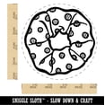 thumbnail image 2 of Polka Dot Hair Scrunchie Self-Inking Rubber Stamp Ink Stamper - Blue Ink - Large 1-1/2 Inch, 2 of 7