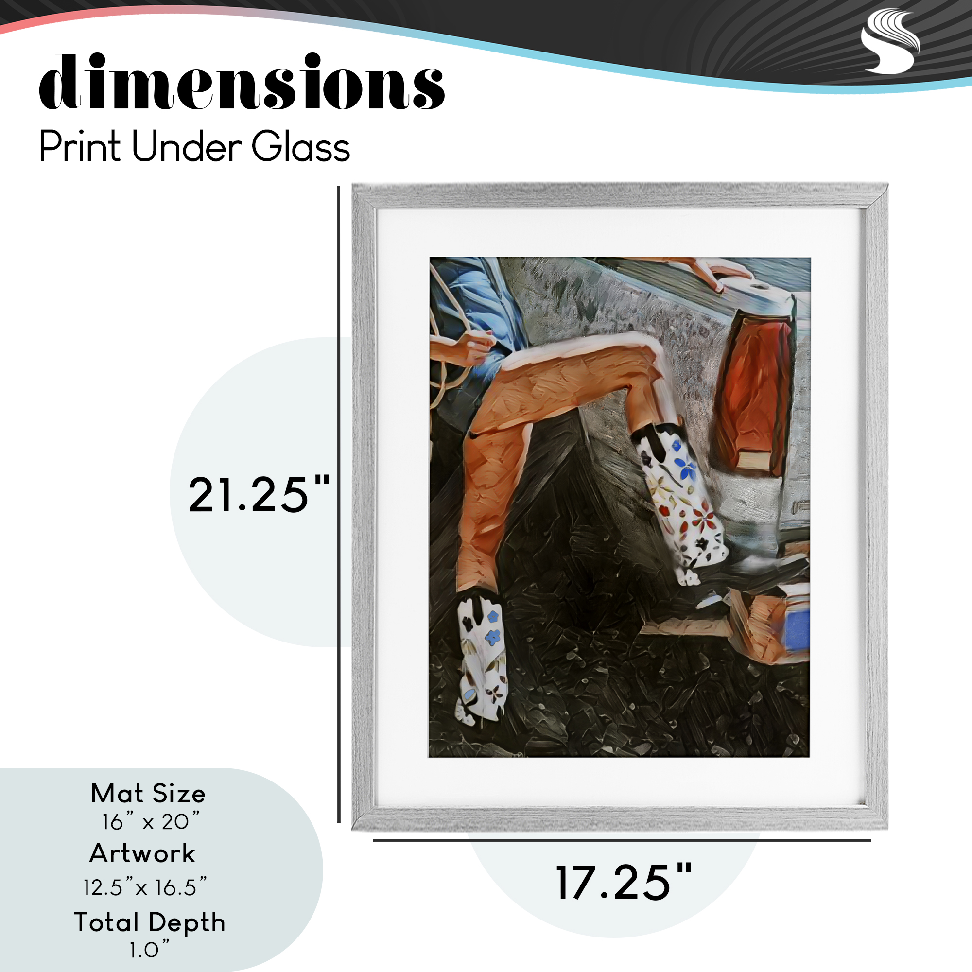 Round Up Cowgirl Boots Gray Framed Print Under Glass, design by Jesse Keith