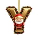 thumbnail image 1 of Adornos navideños, 26 letras, decoración para árbol de Navidad, colgante, adornos para árbol de Navidad, adornos navideños personalizados, decoración navideña, decoración colgante para árbol de Navida, 1 of 3