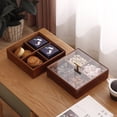 thumbnail image 1 of Caja de dulces, bandeja de frutas para el hogar, mesa de café de la sala de estar, bandeja de nueces, caja de dulces de almacenamiento de frutas secas de madera maciza de doble capa, 1 of 5