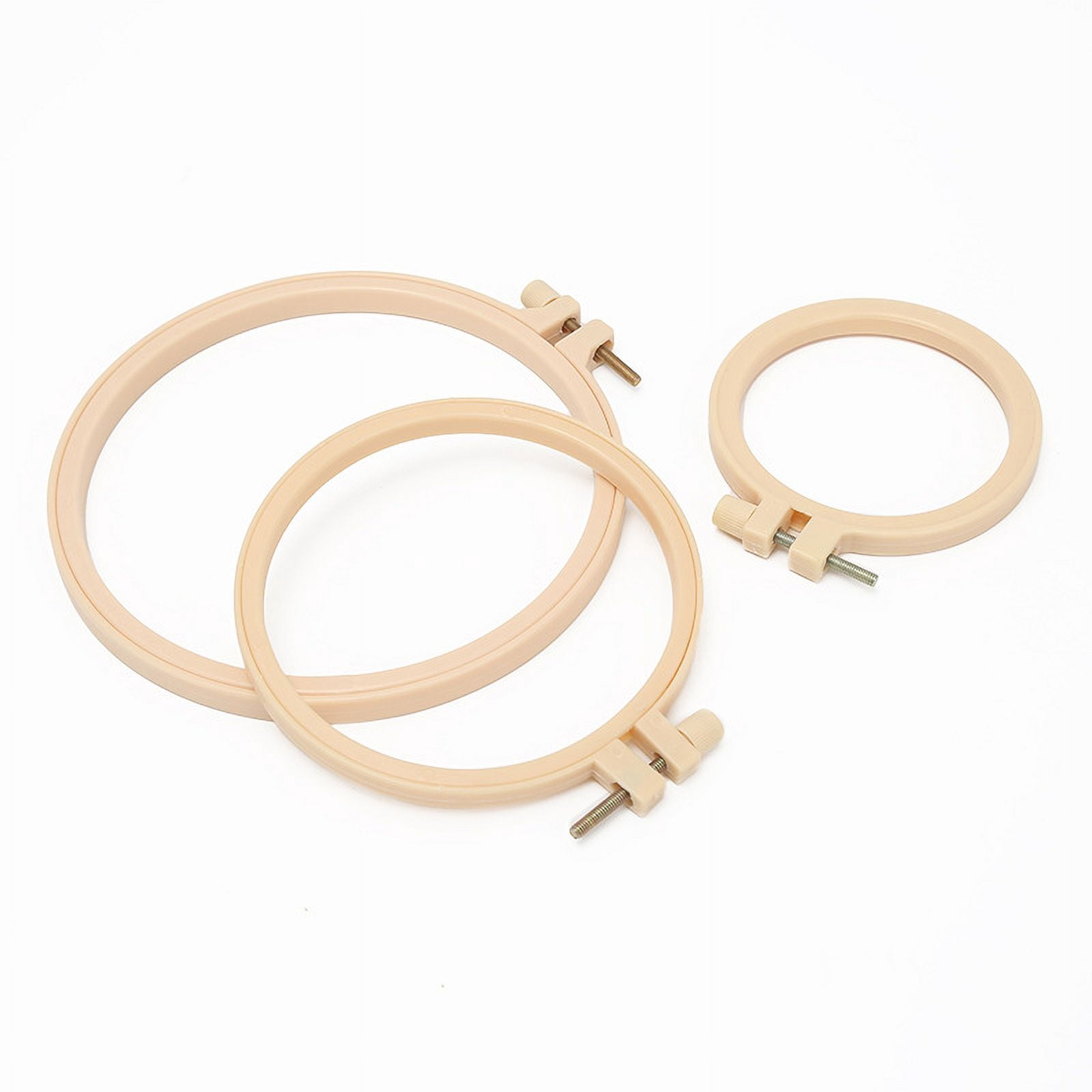 2PCS No-Slip Hoops Plastic Imitation Bamboo Embroidery Frame Cross Stitch Diy Embroidery Tools Embroidery Hoop （Multiple Sizes）