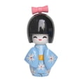 thumbnail image 2 of Figura de muñeca japonesa de dibujos animados en miniatura, pequeña escultura, figura de escritorio, geisha Azul B, 2 of 9