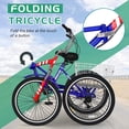 thumbnail image 2 of FICISOG 26-Inch Foldable Adult Tricycle for Women, 7 Speed Adult Folding Trikes with Rear Basket, Carbon Steel 3 Wheel Cruiser Trikes with Double-Wall Wheel Rims for Women Men Seniors, 2 of 8