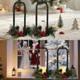 thumbnail image 5 of 2 Pack Christmas Lanterns with LED Candles, Black Metal Lanterns,Decorative Lantern,Ideal for Indoor/Outdoor Holiday Decor, Tabletop & Mantel Display,Christmas Decor, 5 of 10
