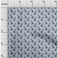 thumbnail image 1 of oneOone Cotton Silk Light Grayish Blue Fabric Leaves & Floral Block Quilting Supplies Print Sewing Fabric By The Yard 42 Inch Wide, 1 of 4