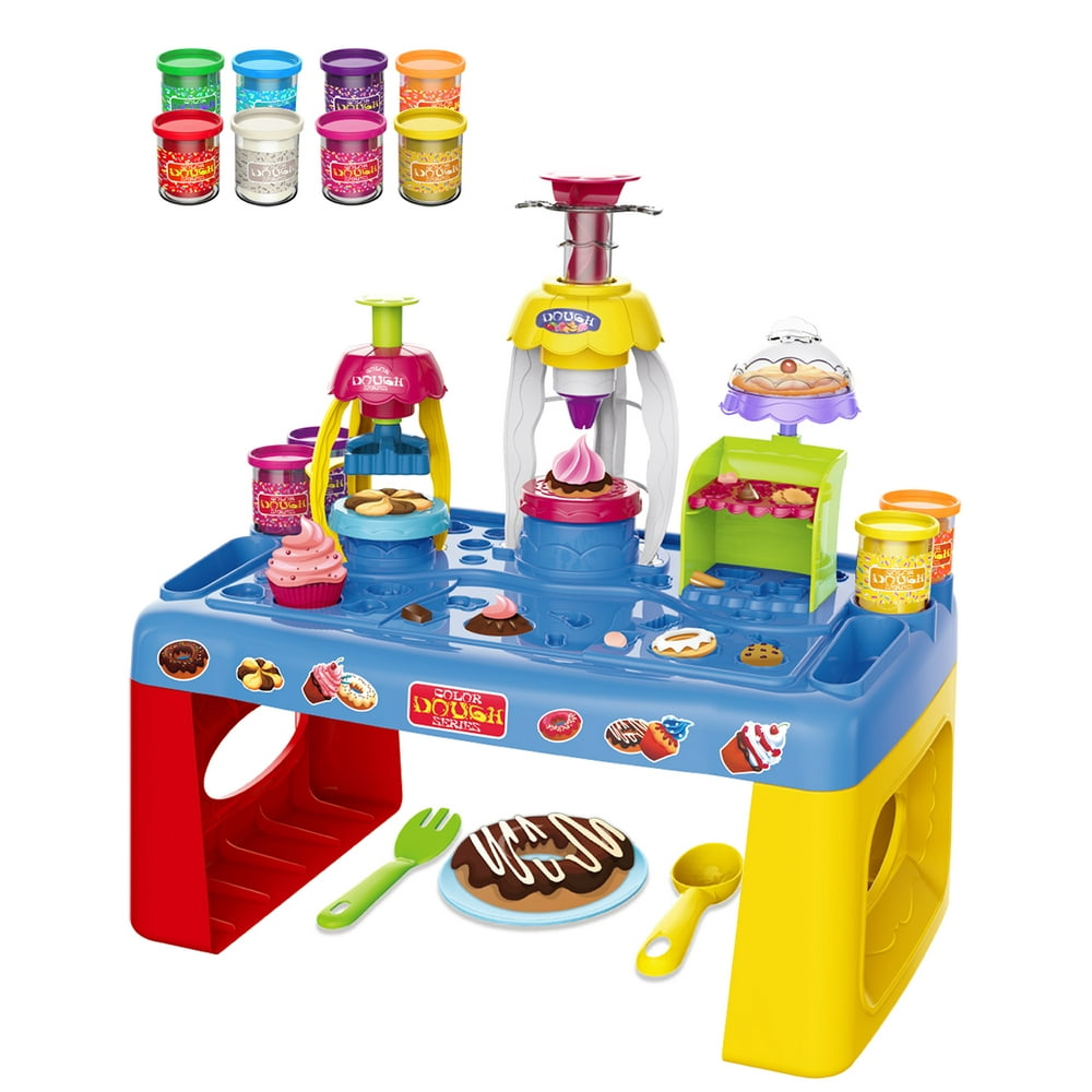 UNIH Playdough Sets for Toddlers Playdough Table with Storage and Dough Tool Molds Kit for Kids