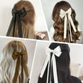 thumbnail image 6 of 4PCS Hair Bows for Women Girls Silky Bow Hair Ribbon Clips with Long Tail Alligator Metal Clips Hair Bows, 6 of 7