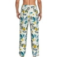 thumbnail image 3 of Xecao Watercolor Leaves Men's Straight Lounge Pajama Pants: The Ultimate in Comfortable Sleepwear, 3 of 9