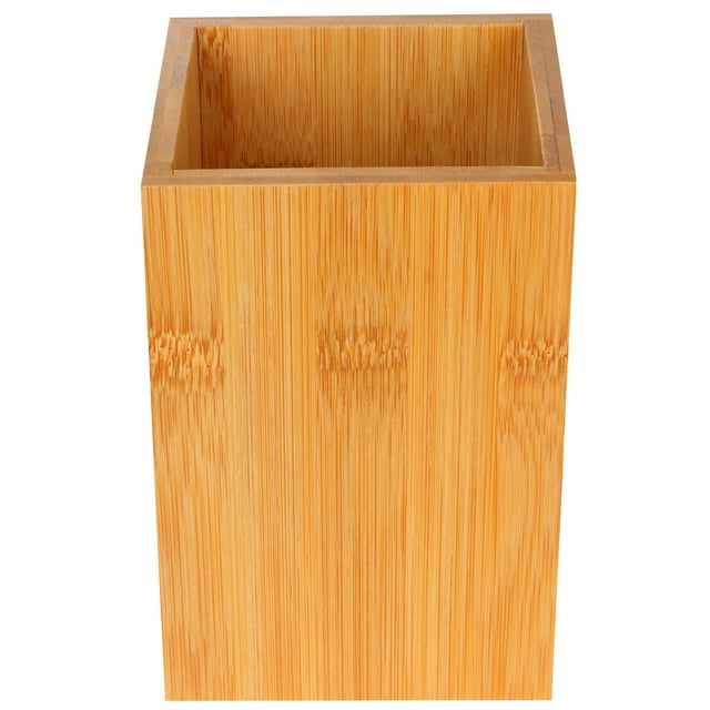 Organizador de cubiertos de bambú, soporte para palillos, recipiente para secar vajilla, cubo para guardar utensilios de cocina