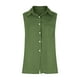 thumbnail image 4 of Vestidos Casuales Para Mujer, Blusas De Mujer De Moda Camisa de verano para mujer, de moda, de color liso, sin mangas, con bolsillos y botones., 4 of 6