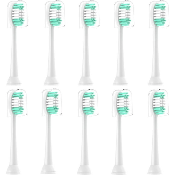 PINHEN Replacement Toothbrush Heads Compatible with AquaSonic Black Series 10 Pack for Electric Toothbrush, White