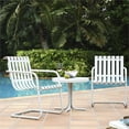 thumbnail image 2 of Crosley Gracie 3 Piece Metal Patio Conversation Set in Alabaster White, 2 of 2