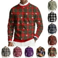 thumbnail image 2 of TrdSipl Mens Christmas Sweaters Reindeer Vacation Festival Knitted Sweaters Christmas Funny Oversized Long Sleeve Crew Neck Graphic Pullover Tops, 2 of 7