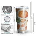 thumbnail image 6 of 30oz Fall Pumpkins and Autumn Leaves Tumblers Stainless Steel Tumbler with Lid and Straw,Vacuum Insulated Double Wall Travel Tumbler Cups Mug with Cleaning Brush for Coffee,Tea, 6 of 7