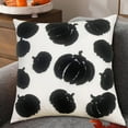 thumbnail image 6 of Halloween Pumpkin Fall Throw Pillow Covers 18x18 Inch Autumn Cushion Covers with 3D Embroidery Soft Plush Pillow Cases for Sofa Couch Living Room Bedroom Farmhouse Thanksgiving Halloween, 6 of 7