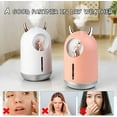 thumbnail image 4 of Small Cool Mist Humidifier, Portable Mini Humidifier with Color Breathing light, USB Personal Desktop Humidifier for Baby Bedroom Travel Office Home, Auto Shut-Off and Quiet, 4 of 7