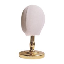 Mornei Head Model Hats Stand Holder with Base Mannequin Head Model Beginner Stylist gold base