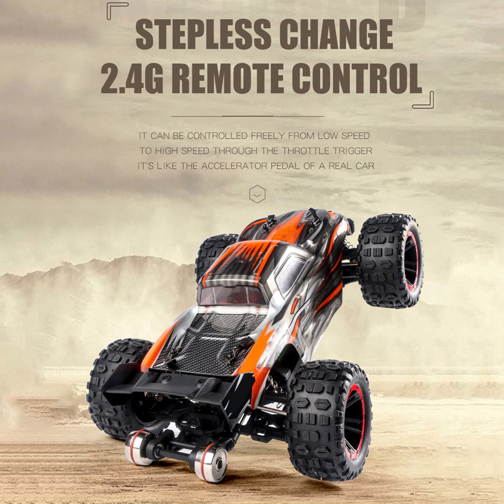 Control Remote Control Car, 1:14 4WD 2.4GHz Remote Control Truck 75km/h High-Speed  Vehicle Toy With Brushless Motor 3 Battery